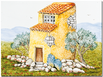 Carrelage - Décoration - Le Pigeonnier - Fresque - Tableau - Faïence de Provence à Salernes