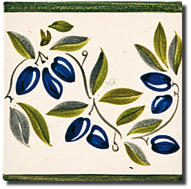 Carrelage - Décoration - Senteurs de provence olive- Motif - Design - Faïence de Provence à Salernes